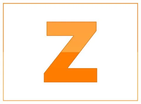Z vector font, made of dark and light orange colors. For letter logo, brand l 스톡 일러스트