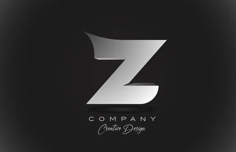 Z white gradient alphabet letter logo icon with black background. Creative de Stock Illustration