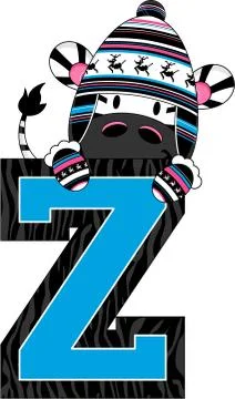 Z is for Zebra - Alphabet Learning Vector Illustration Illustrazione stock