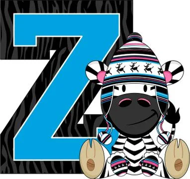 Z is for Zebra - Alphabet Learning Vector Illustration Stock Illustration