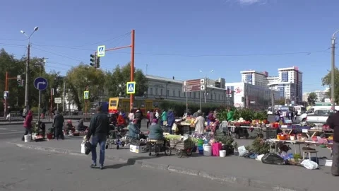 Z16 Small Bazaar,food. Stock Footage 140503138