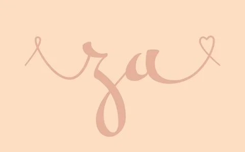 ZA initial wedding monogram calligraphy vector illustration. Hand drawn let.. Stock Illustration