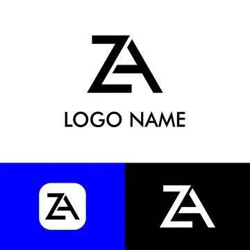 ZA letter design logo template. suitable for, app, brand. etc イラスト素材