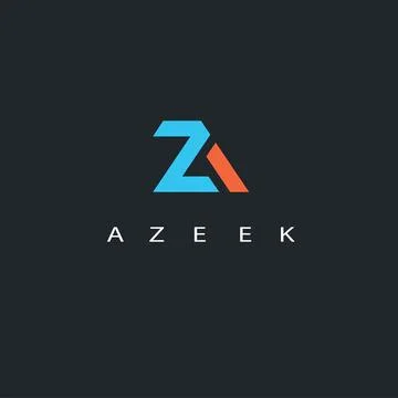ZA letter triangle icon vector concept design template Illustration