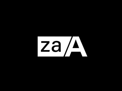 ZAA Logo and Graphics design vector art, Icons isolated on black background Illustrazione stock