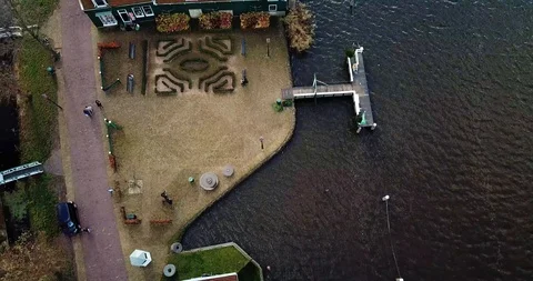 Zaan Schaanse top down drone Stock Footage 101141495