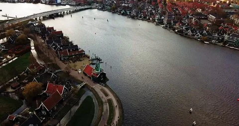 Zaan Schanse river Stock Footage 101141548