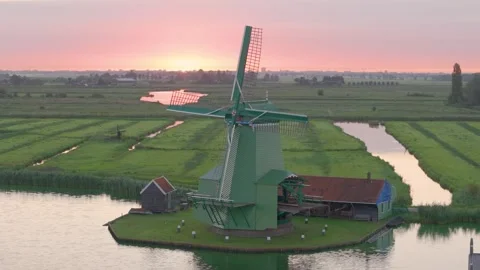 Zaanse Schans, The Netherlands Stock Footage 249941946