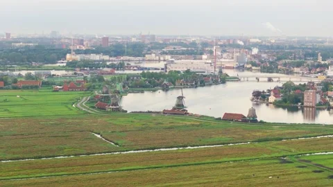 Zaanse Schans, The Netherlands Stock Footage 249942491