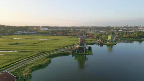 Zaanse Schans, The Netherlands Stock Footage 249942493