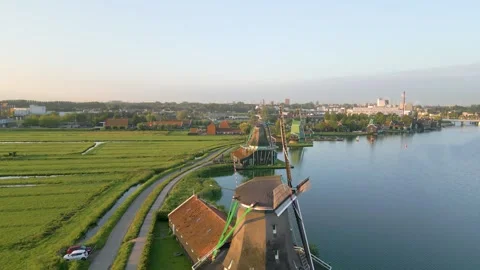 Zaanse Schans, The Netherlands Stock Footage 249942628