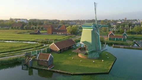 Zaanse Schans, The Netherlands Stock Footage 249942647