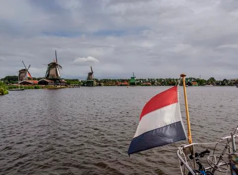 Zaanse Schans Windmills Stock Photos