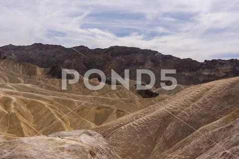 Zabriskie Point in Death Valley National Park Stock Photos