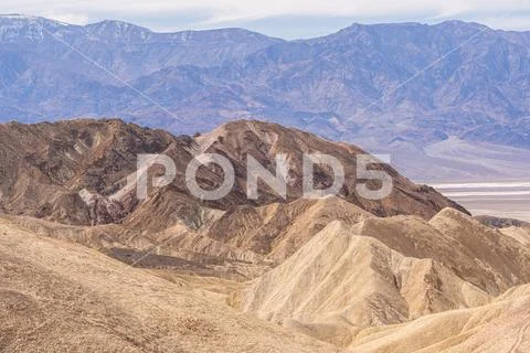 Zabriskie Point in Death Valley National Park Stock Photos