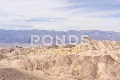Zabriskie Point in Death Valley National Park Stock Photos