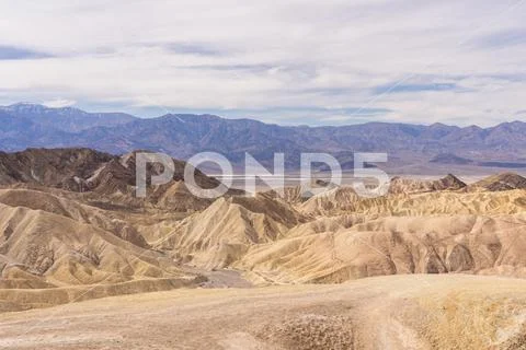 Zabriskie Point in Death Valley National Park Stock Photos