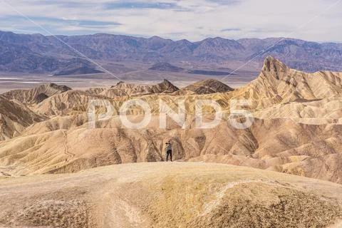 Zabriskie Point in Death Valley National Park Stock Photos