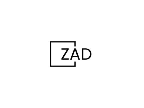 ZAD letter initial logo design vector illustration Stock Illustration