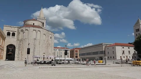 Zadar Forum square Stock Footage 60221135