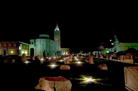 Zadar by night Fotos Stock