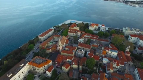 Zadar old town, view on open sea Video stock 69833832