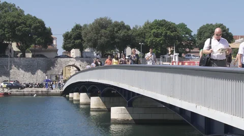 Zadar Sea Gate bridge Stock Footage 65306346