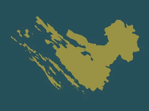 Zadarska, Croatia. Solid color shape Illustrazione stock