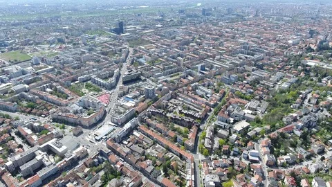 Zagreb from above Stock Footage 91213471