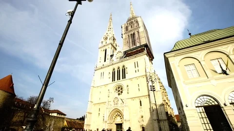 Zagreb Cathedral 4K Видео 74372602