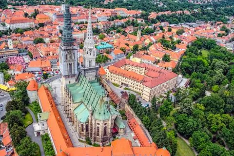 Zagreb cathedral Stock Photos