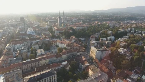 Zagreb Cathedral from the side Stock Footage 91214944