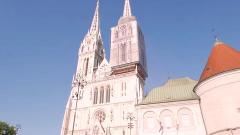 Zagreb Cathedral, Zagreb Stock Footage 83670792