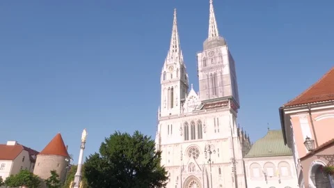 Zagreb Cathedral, Zagreb Stock Footage 83685252
