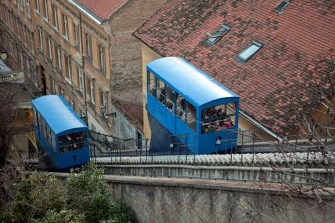 Zagreb funicular Stock Photos