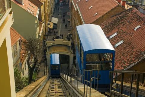 Zagreb Funicular Stock Photos