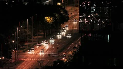 Zagreb by night Stock Footage 10720549