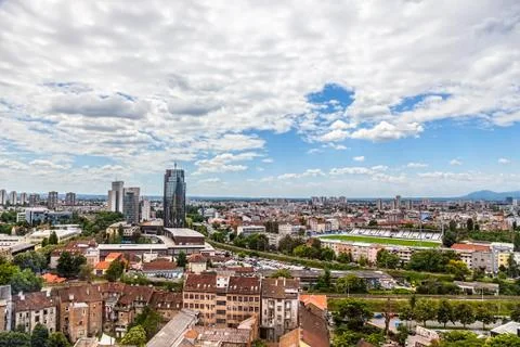 Zagreb, panorama Foto stock