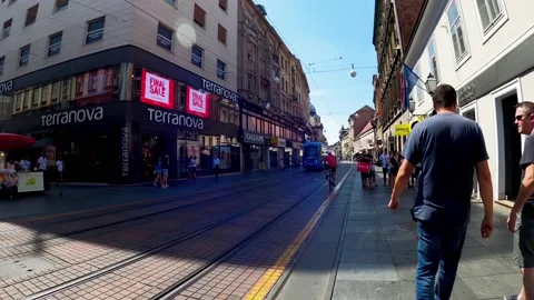 Zagreb trams Video stock 204124547