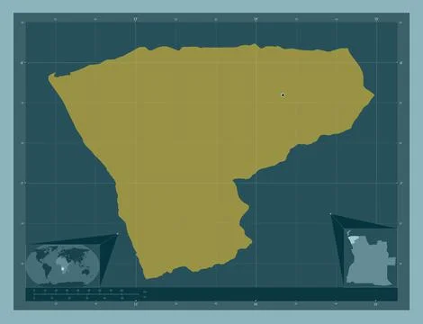 Zaire, Angola. Solid color shape 스톡 일러스트