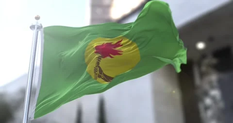 Zaire-flag-waving-seamless-loop-4k-60fps Stock Footage 332158970