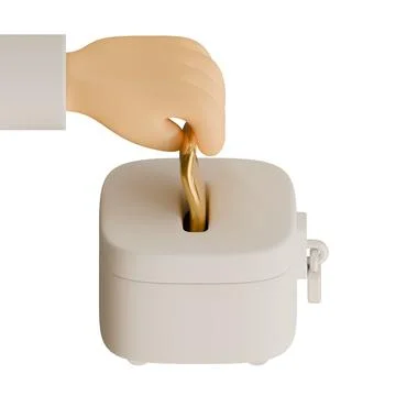 Zakat 3D Render Design Element Top View Stock Illustration