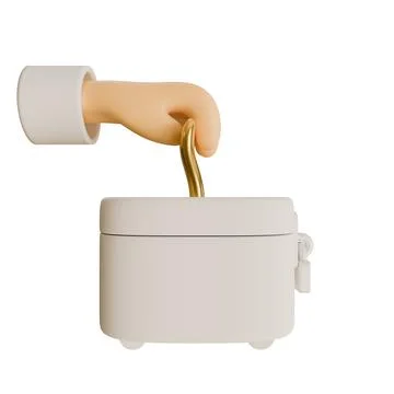 Zakat 3D Render Design Element Front View Stock Illustration