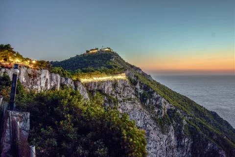 Zakynthos Kampi at sunset time Foto stock