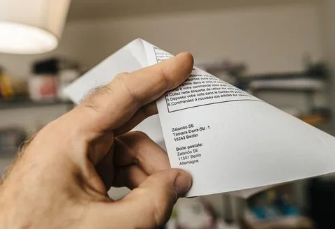 Zalando SE Return Instructions Stock Photos