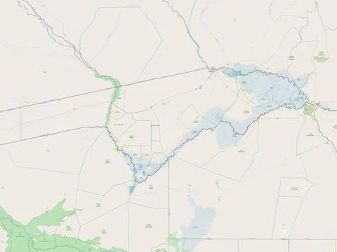Zambezi, Namibia. Open Street Map Stock Illustration