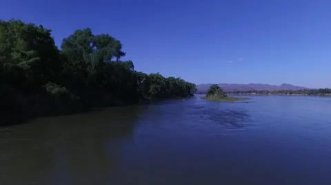 Zambezi River Flyover Stock Footage 67463525