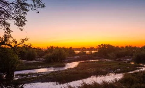 Zambezi river Stock-Fotos