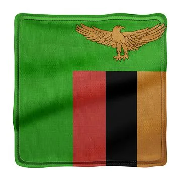 Zambia 3d flag Stock Illustration