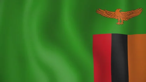Zambia animated flag. Seamless loop. 4K 스톡 동영상 145474404